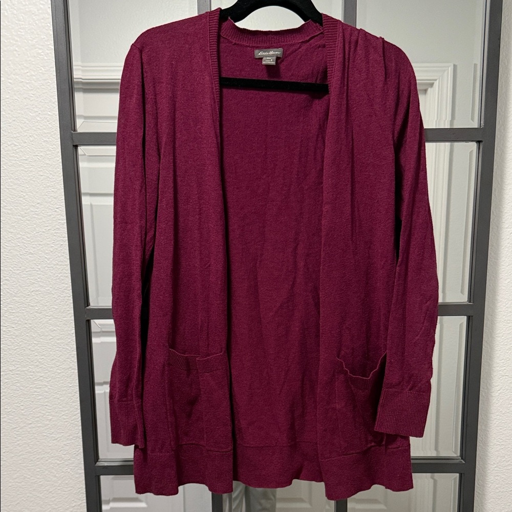 Eddie Bauer Women's Deep Red Cardigan